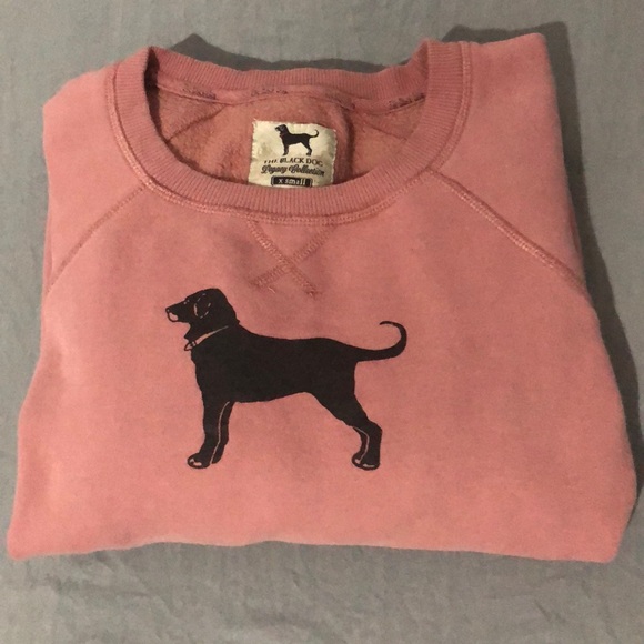Dusty pink black dog sweatshirt - Picture 3 of 4
